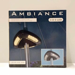 Parasollampe med LED